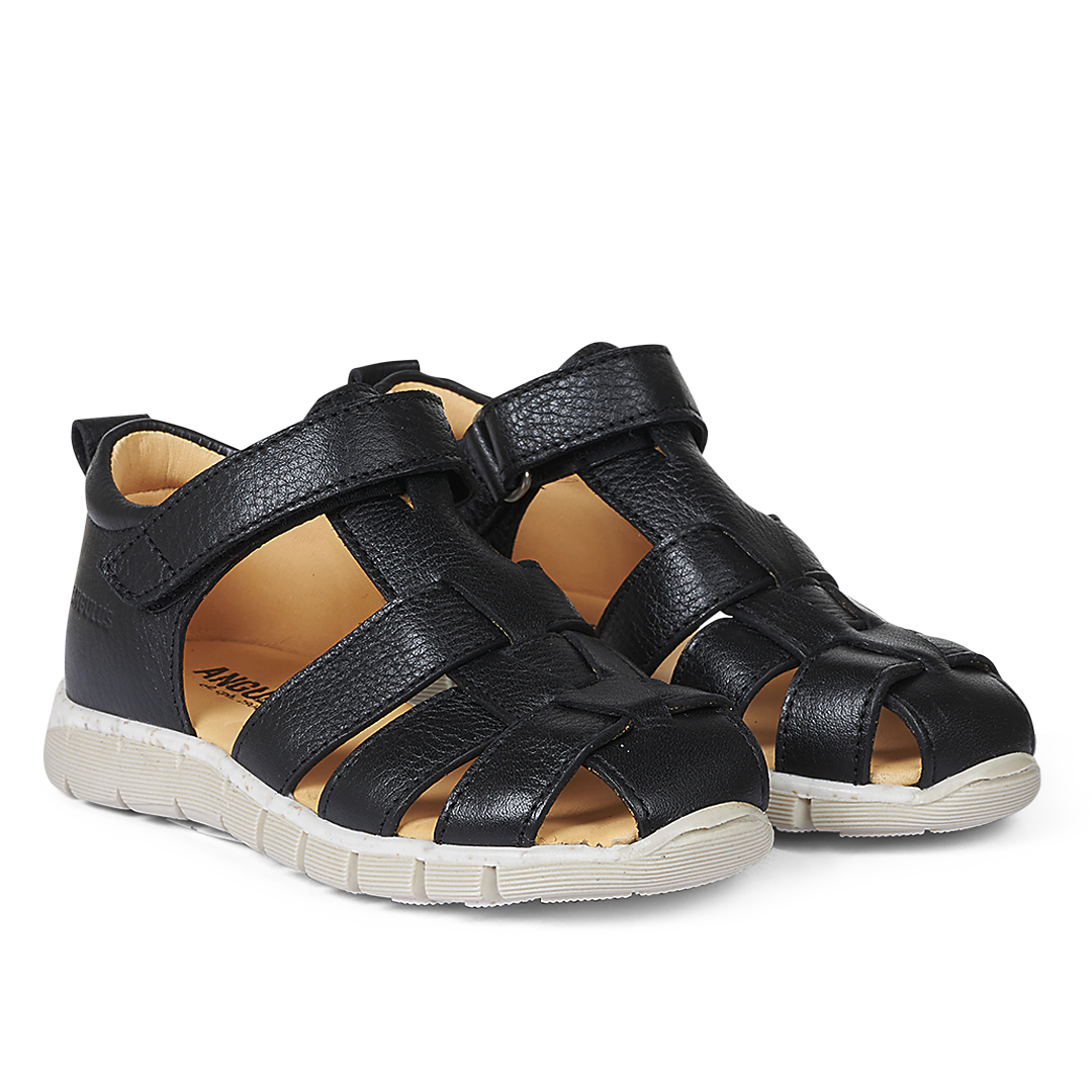 Angulus Sandal Med Velcrolukning Sort