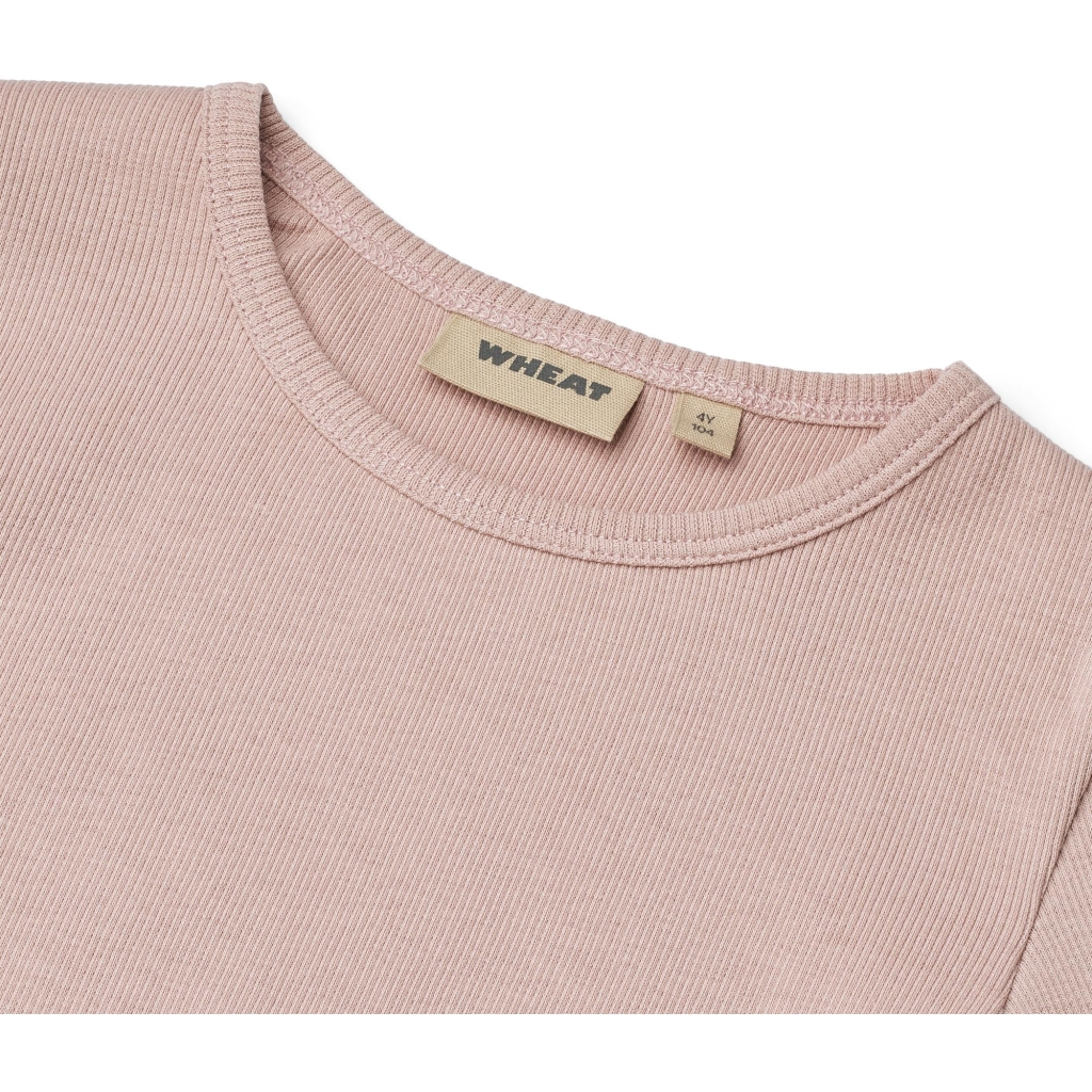 Wheat t-shirt LS Rib Ida Rose Powder - Billede 3