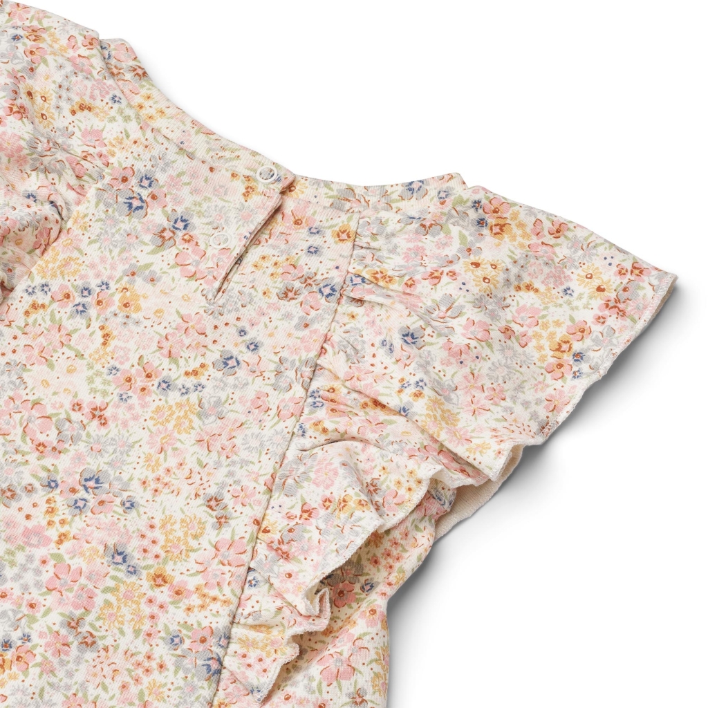 Wheat Kjole SS Baby Ruffle Bright Flowers - Billede 3