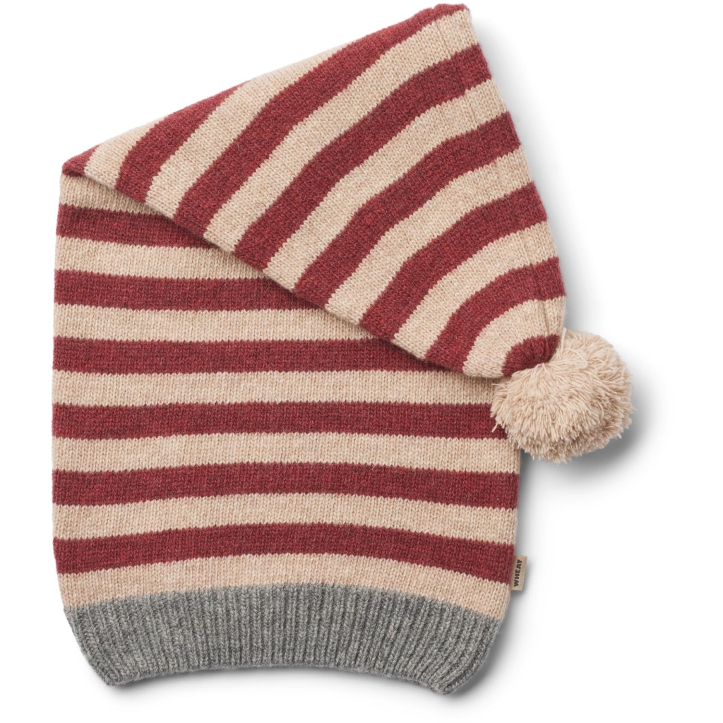 Wheat Strikket Nissehue Christmas Red Stripe - Billede 2
