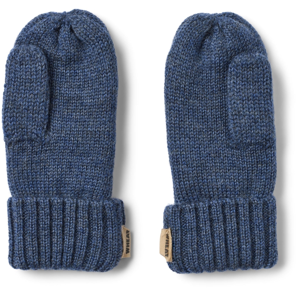 Wheat Strik Luffer Junior Jaquard Mittes Towsi Blue - Billede 2