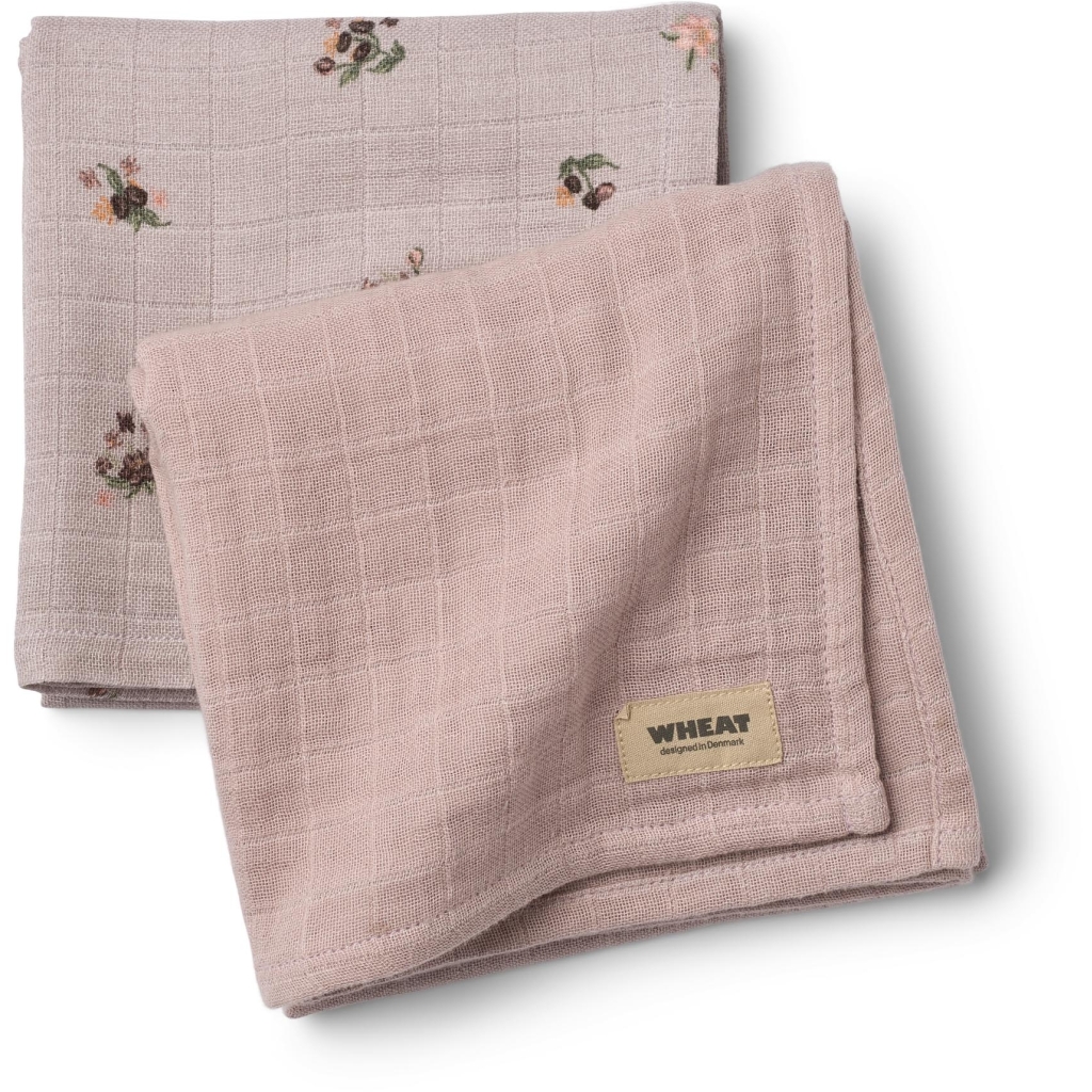 Wheat Stofbleer 2-pak Kaya Muslin Soft Lilac - Billede 2