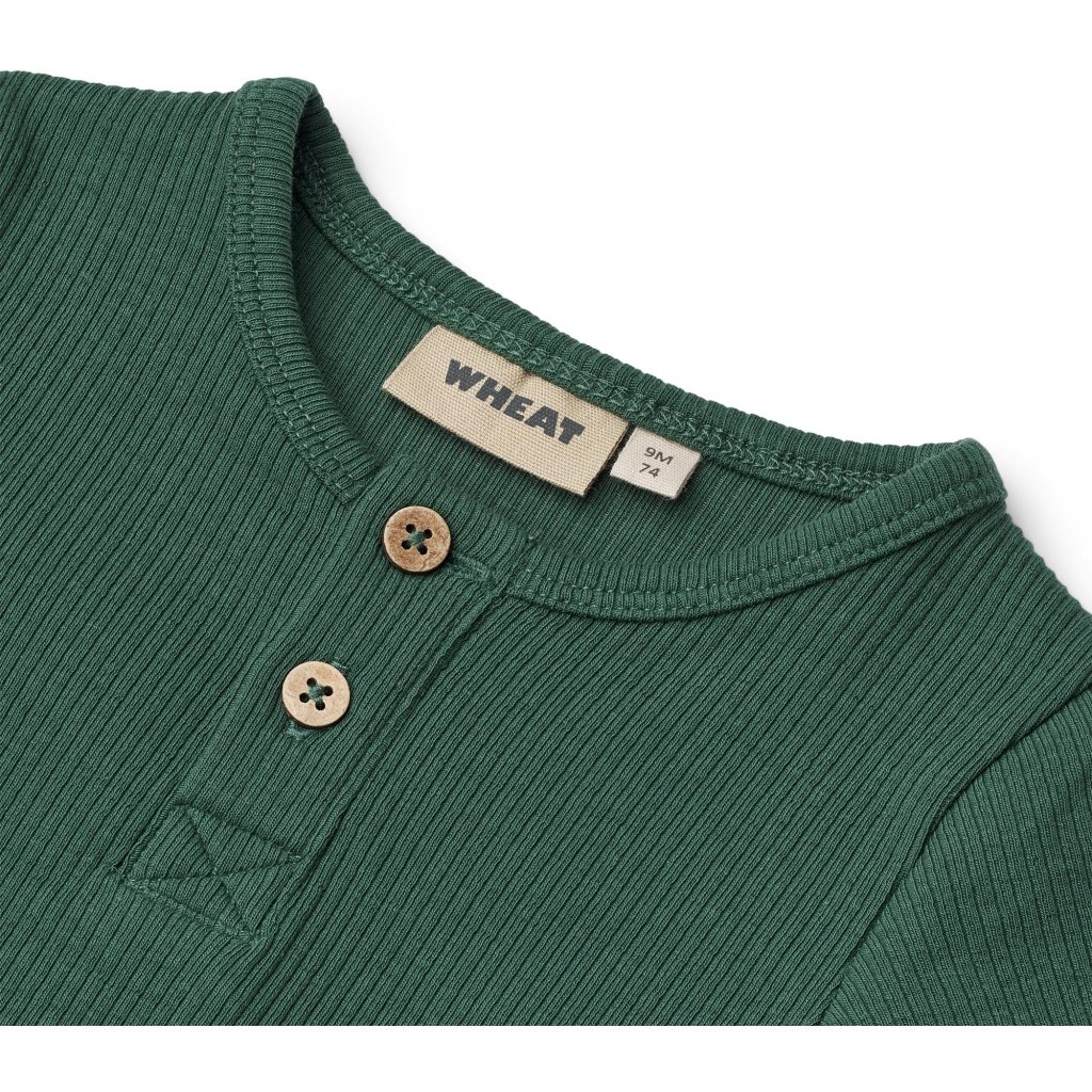 Wheat Body LS Rib Benny Green Tea - Billede 3