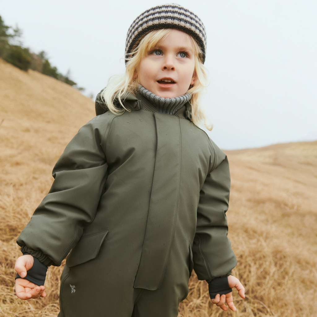 Wheat Strik Hue Beanie Topper Charcoal Melange - Billede 3