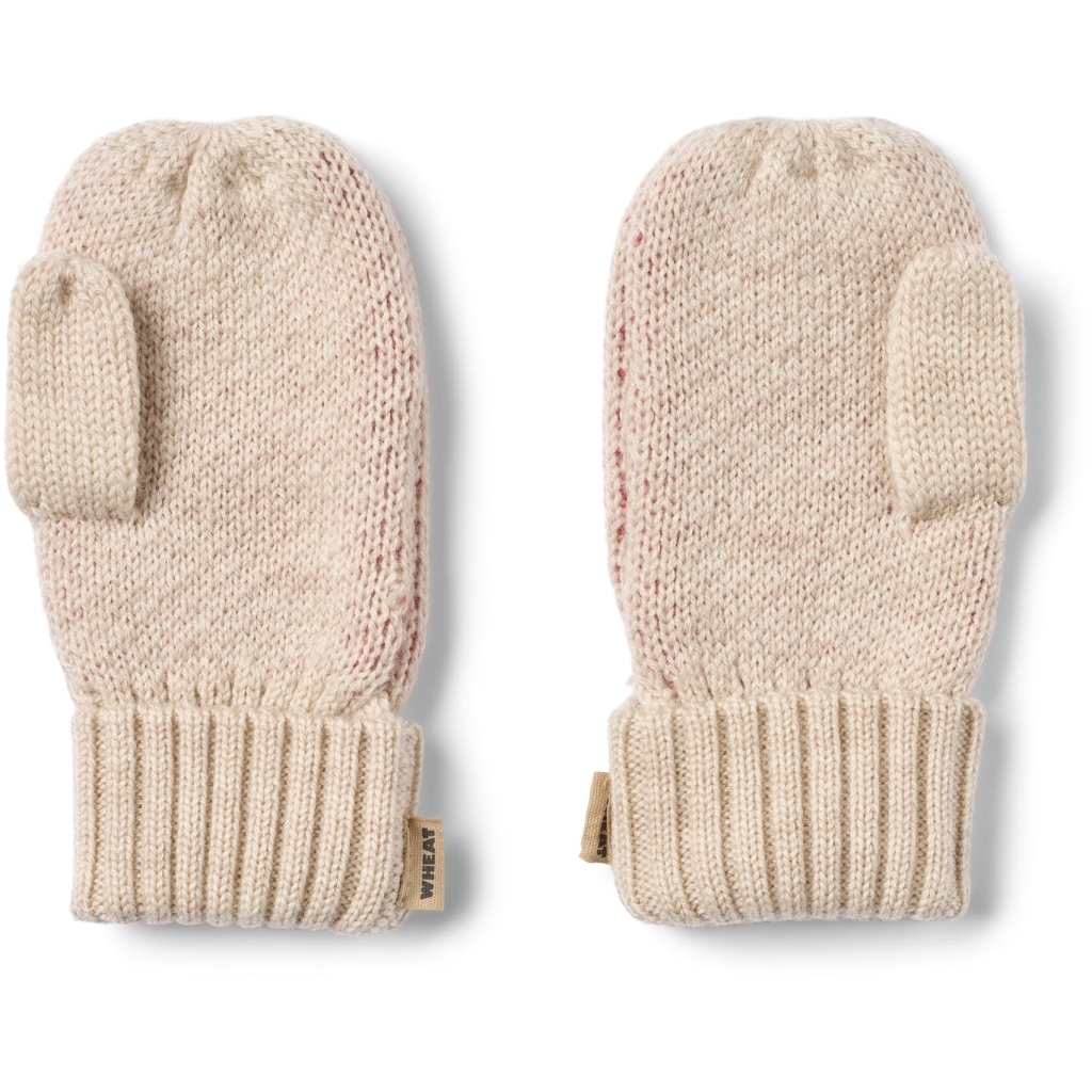 Wheat Strik Luffer Junior Jaquard Mittes Towsi Offwhite Melange - Billede 2