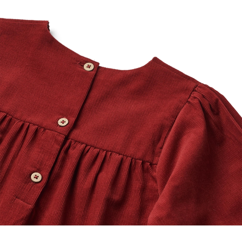 Wheat Kjole LS Junior Elvira Cherry Red - Billede 3