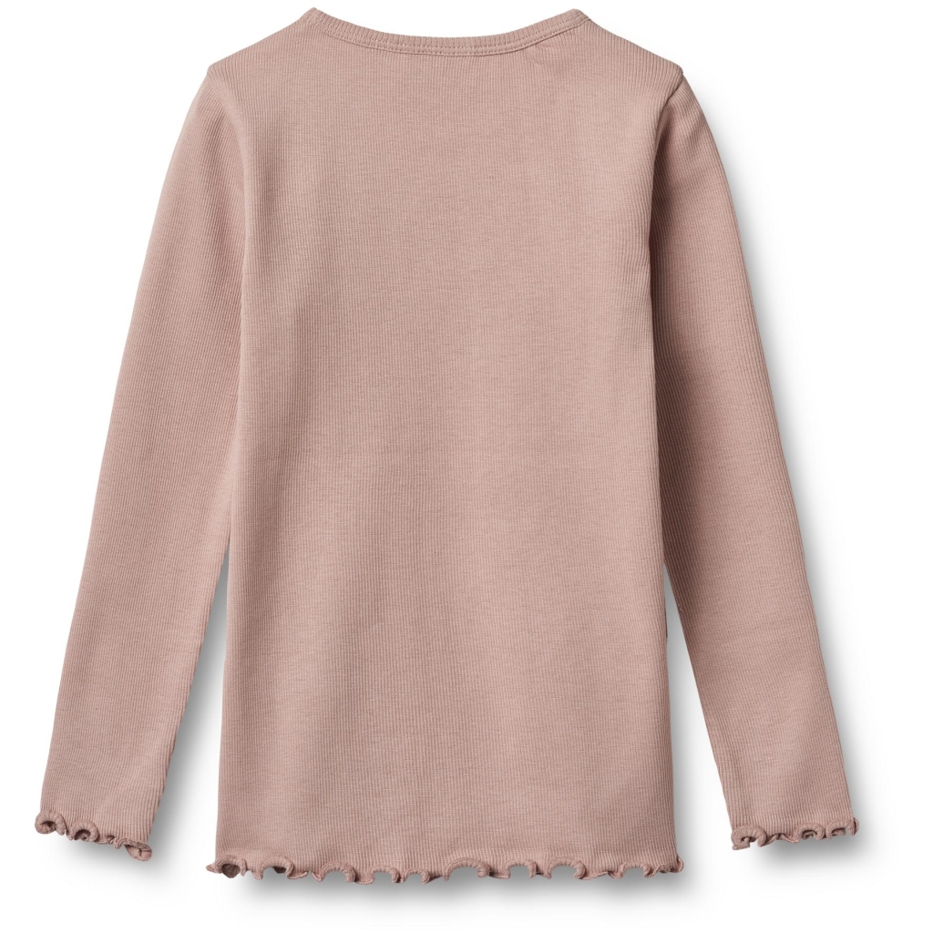Wheat t-shirt LS Rib Ida Rose Powder - Billede 2