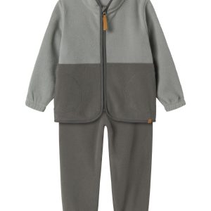 Lil' Atelier Fleece Sæt Mini Laspektra Ultimate Grey