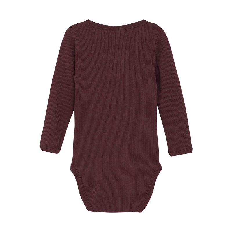 Minymo Body LS Rib Tawny Port - Billede 2