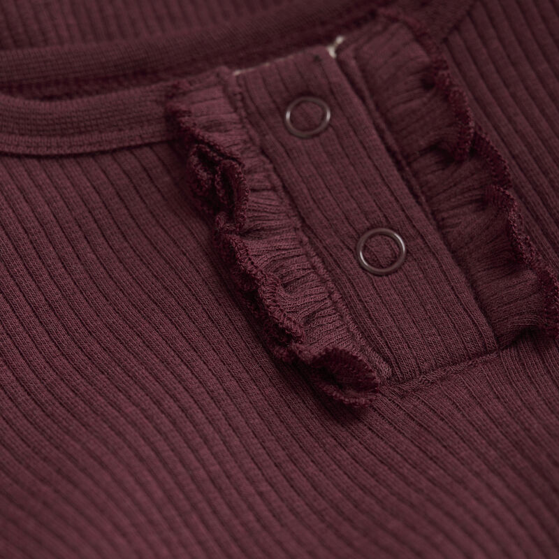 Minymo Body LS Rib Tawny Port - Billede 3