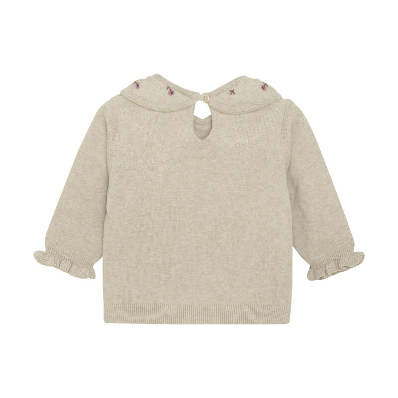 Minymo Bluse LS Strik Pullover Brown Melange - Billede 2