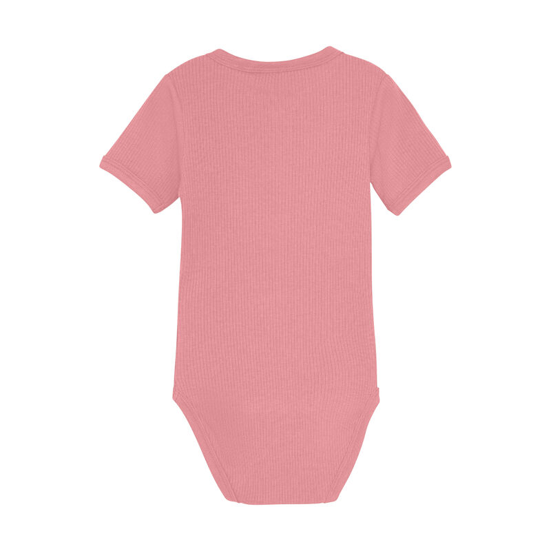 Minymo Body SS Rib Strawberry Pink - Billede 2