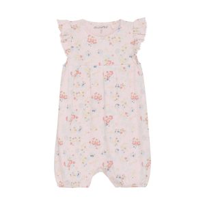 Minymo Sommerdragt SS Suit Rib AOP Rosen Quartz