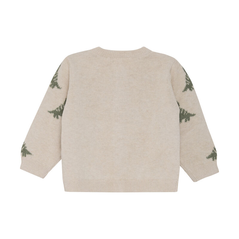 Minymo Cardigan LS Strik Dino Light Beige Melange - Billede 2