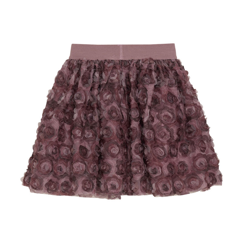 Minymo Nederdel Skirt Mesh Flowers Deco Rose - Billede 2