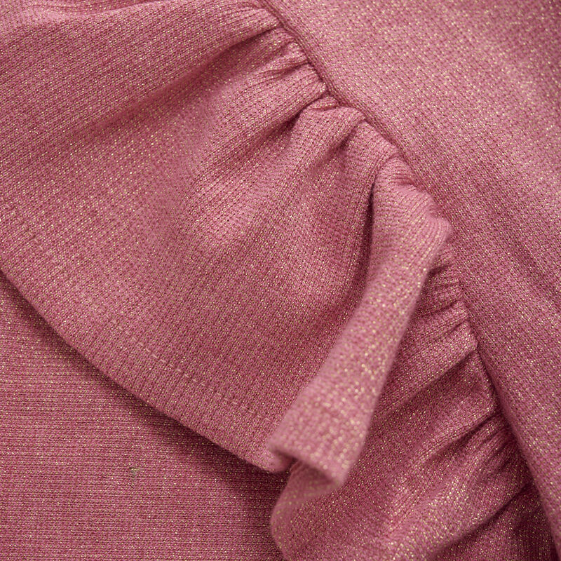 Minymo T-shirt SS Glitter Rib Azalea Pink - Billede 3