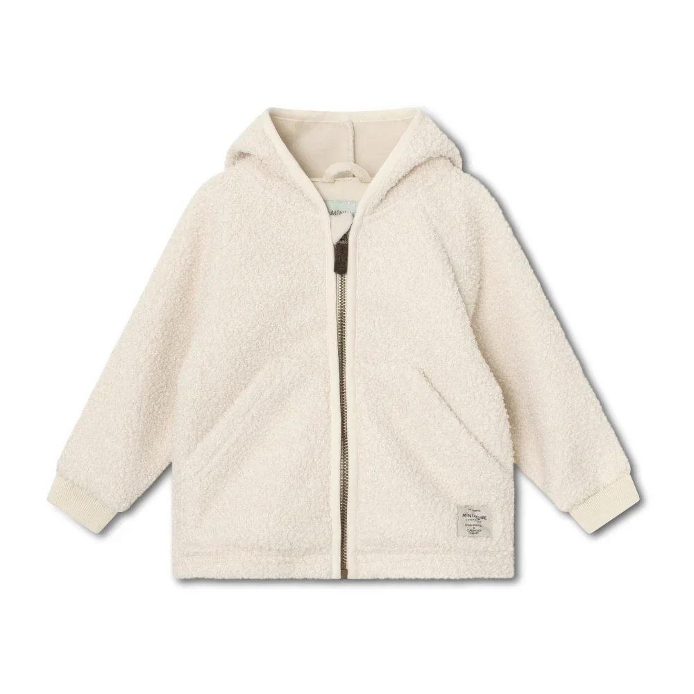 Mini A Ture Fleecejakke MatLiff Teddyfleece Angora Cream