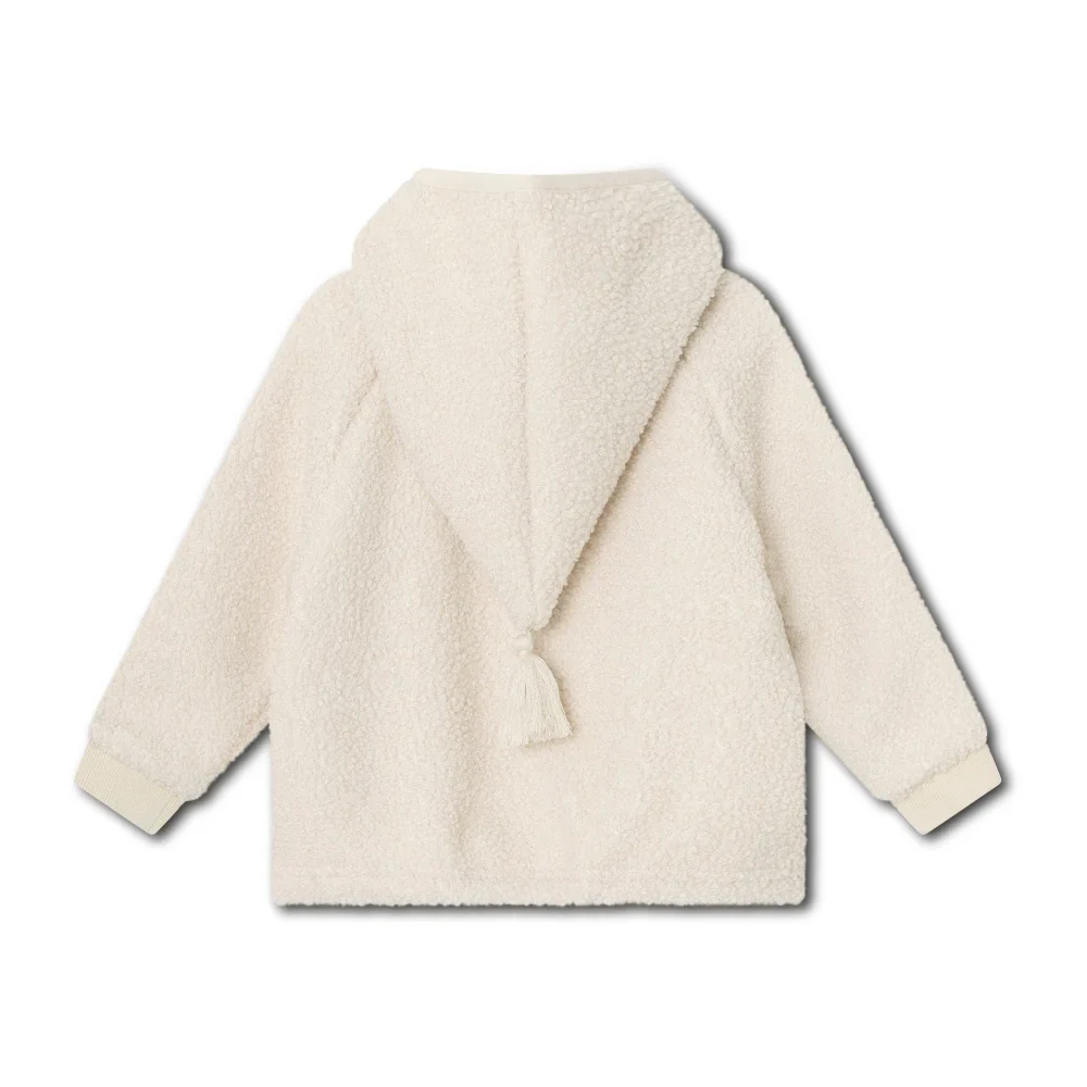 Mini A Ture Fleecejakke MatLiff Teddyfleece Angora Cream - Billede 4