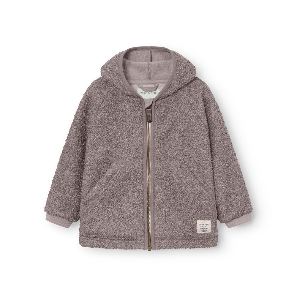 Mini A Ture Fleecejakke MatLiff Teddyfleece Zinc Purple - Billede 3