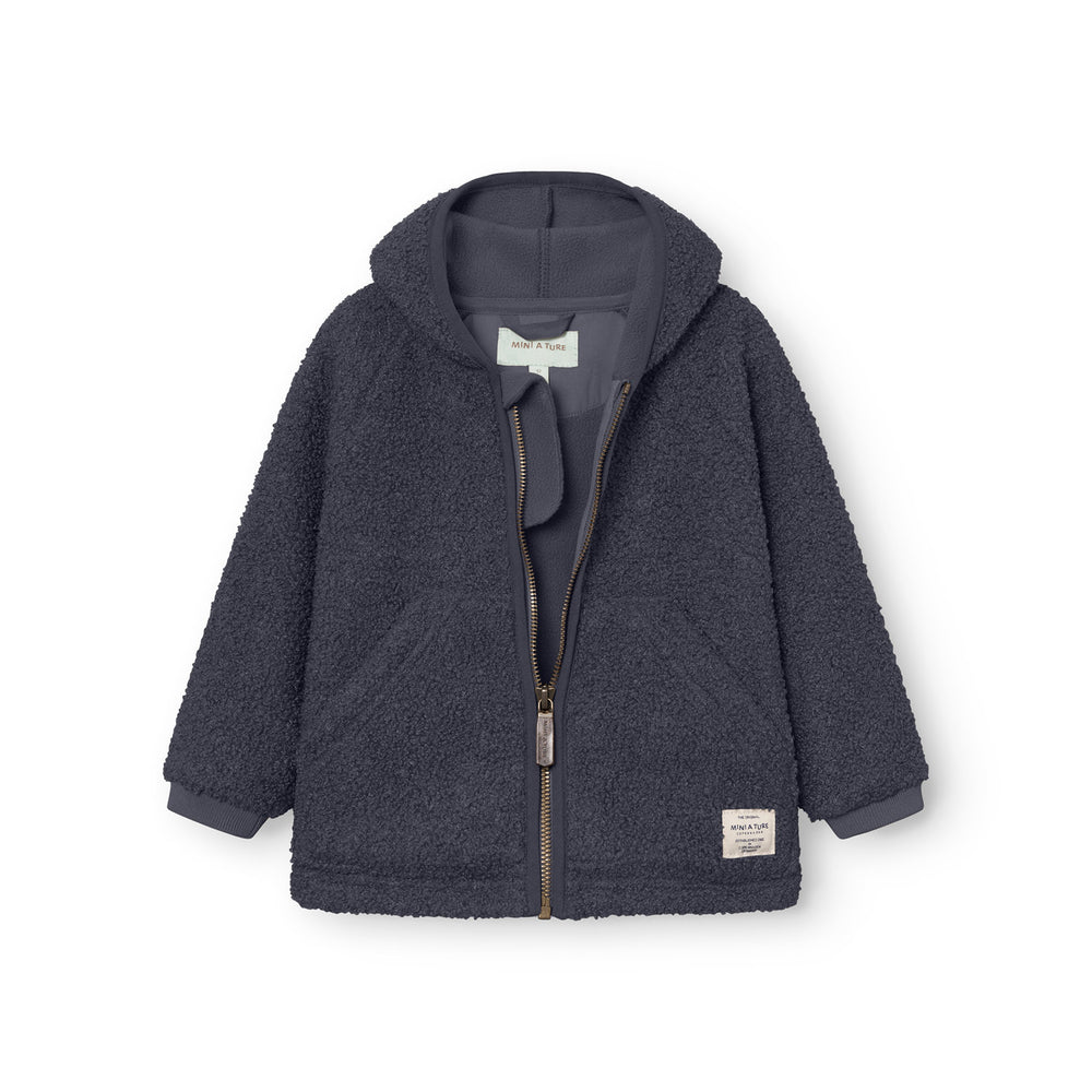 Mini A Ture Fleecejakke MatLiff Teddyfleece Ombre Blue - Billede 3