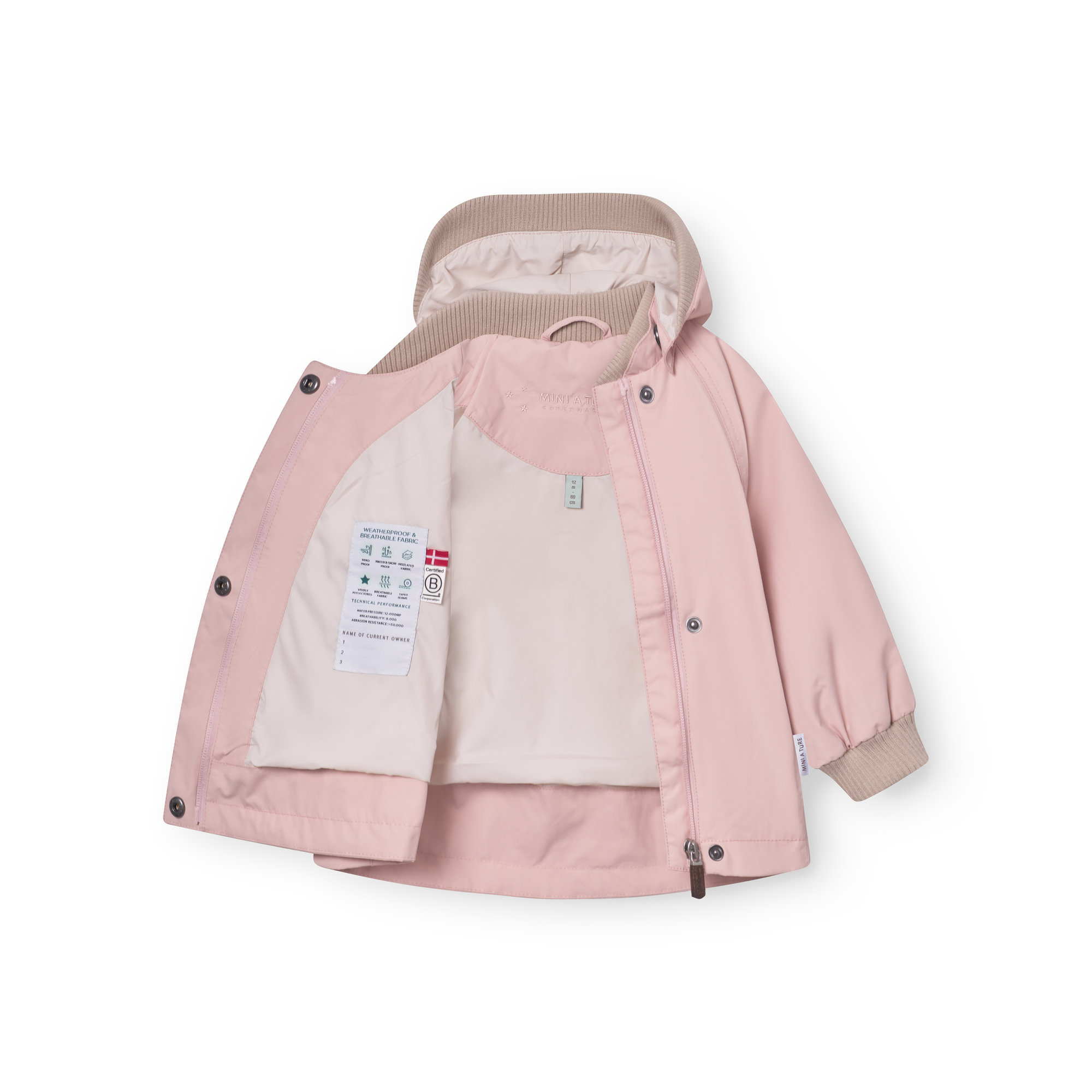 Mini A Ture Softshell jakke MatWai Rose Smoke - Billede 3