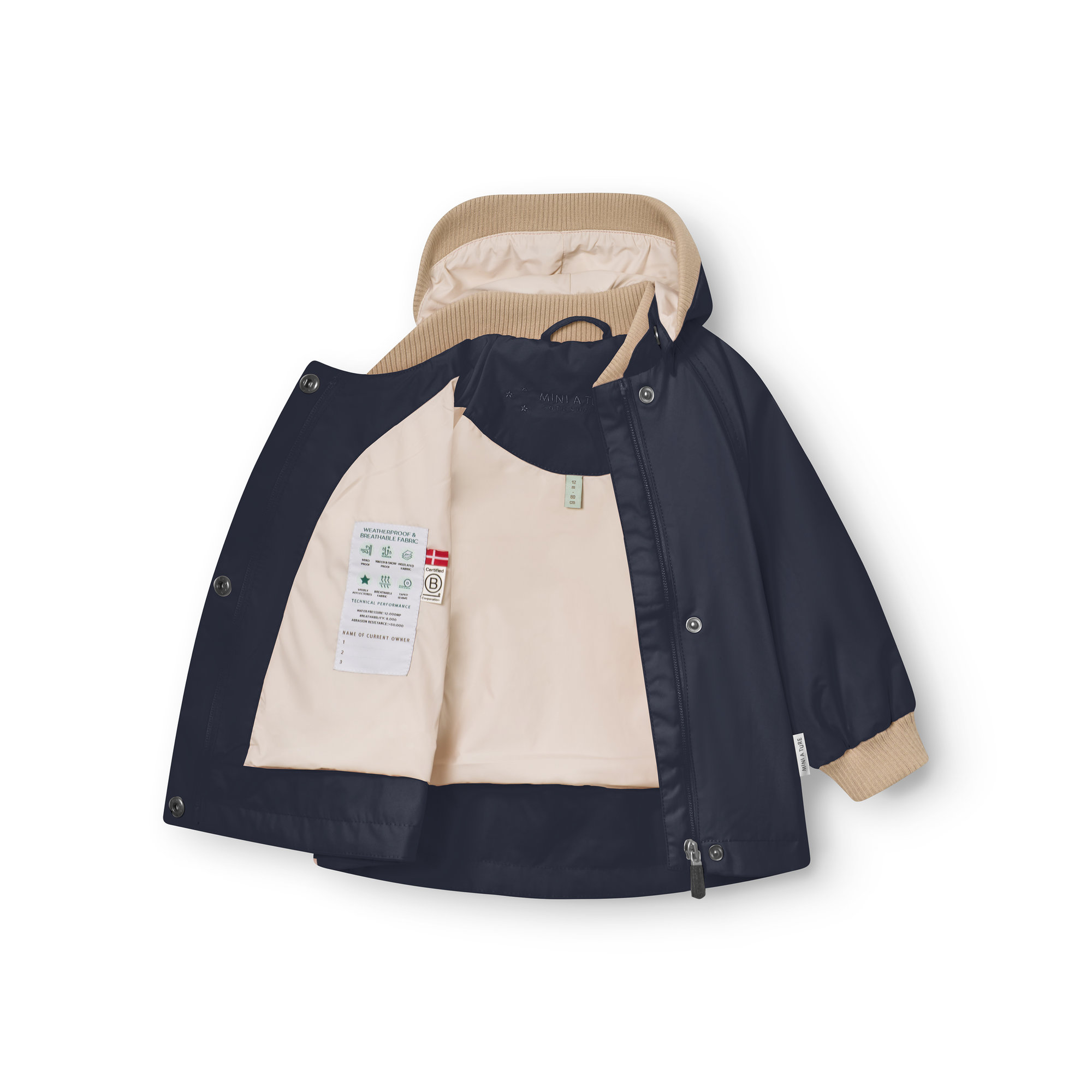 Mini A Ture Softshell jakke MatWai Ombre Blue - Billede 3