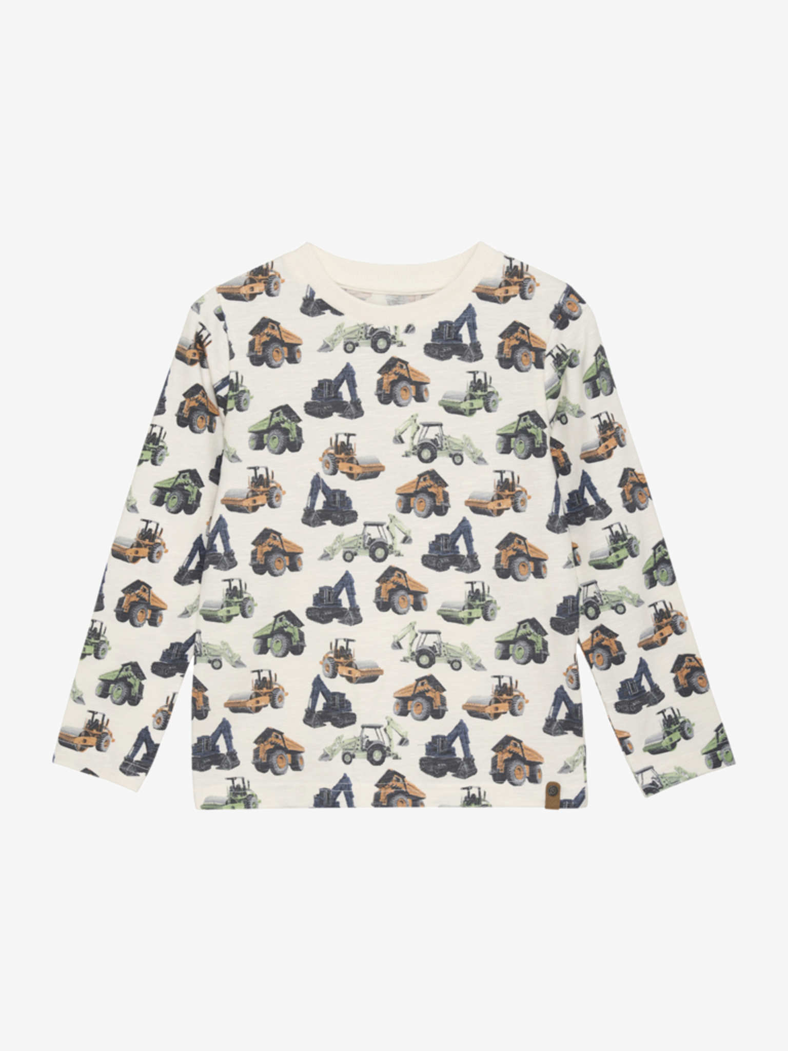 Minymo T-shirt LS AOP Eggnog