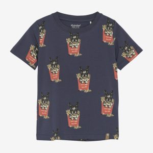 Minymo T-shirt SS AOP Blue Nights