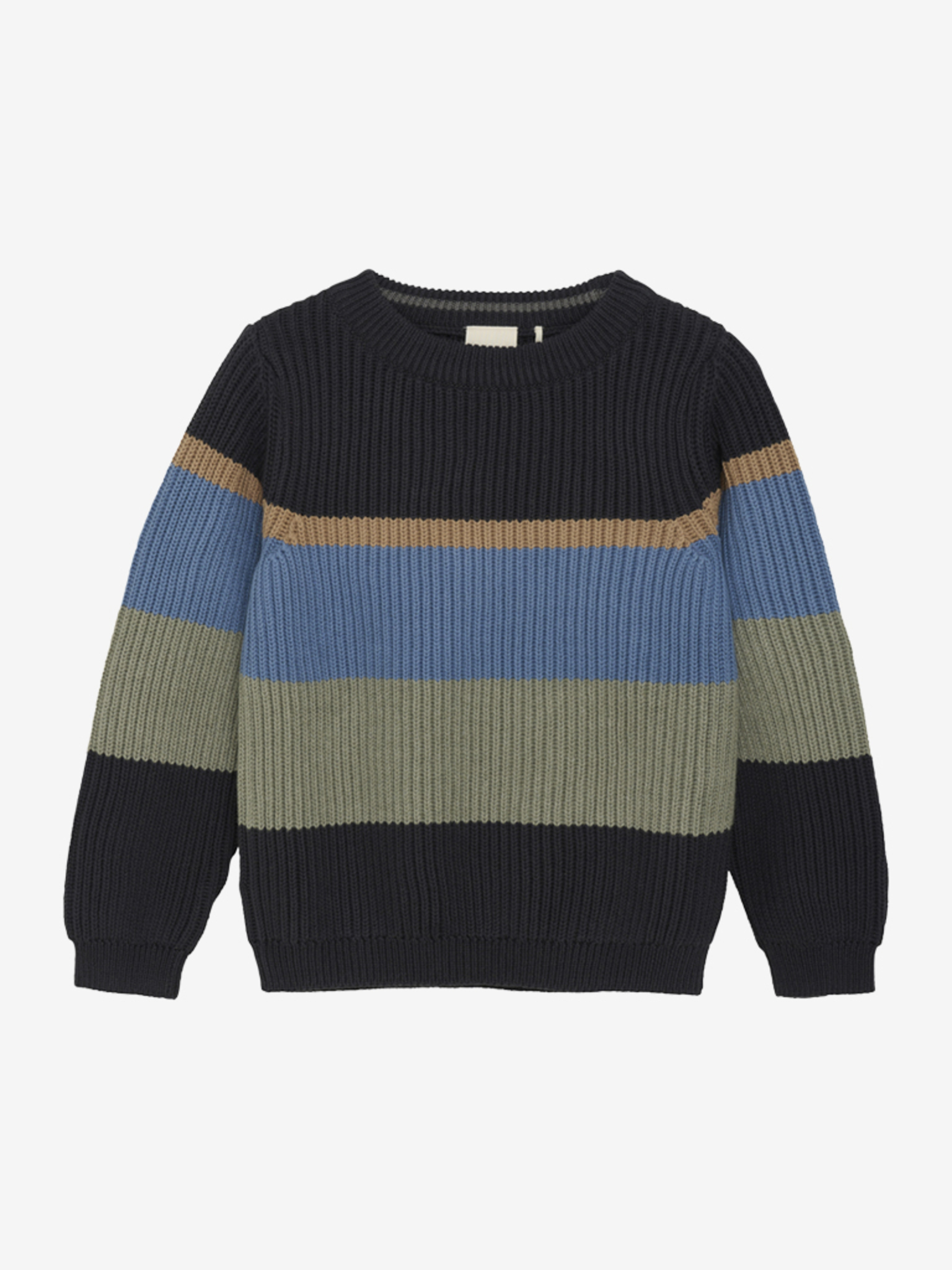 Minymo Bluse LS Strik Pullover Dark Navy