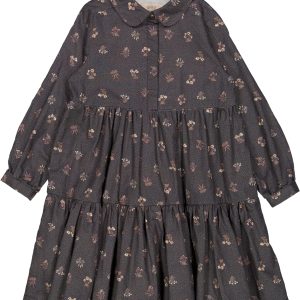Wheat Kjole LS Junior Felucca Black Flowers