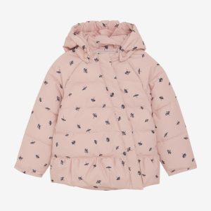 Minymo Vinterjakke Quilted AOP Mellow Rose