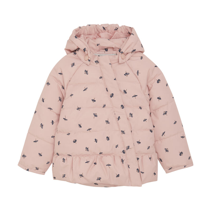 Minymo Vinterjakke Quilted AOP Mellow Rose