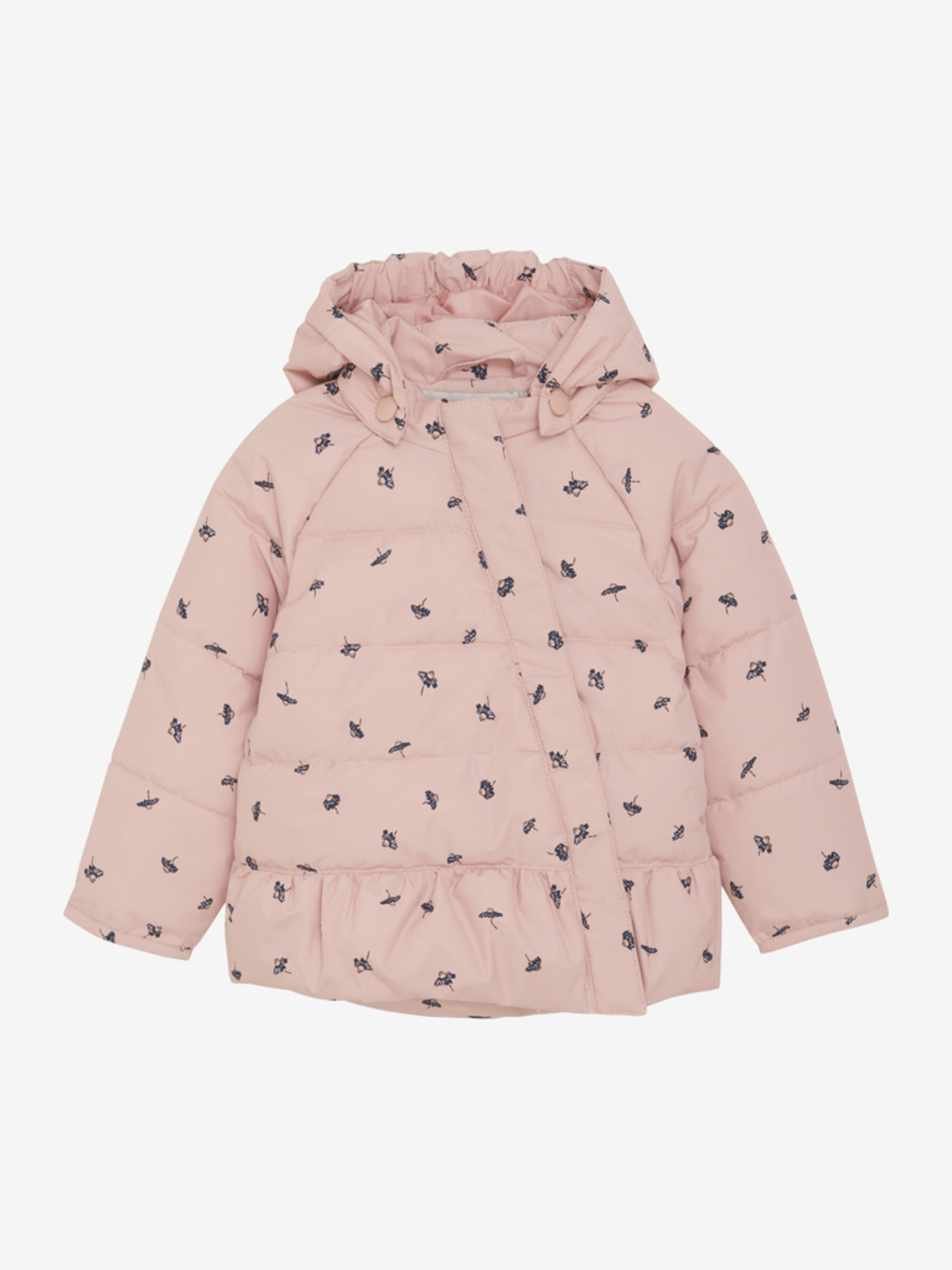 Minymo Vinterjakke Quilted AOP Mellow Rose