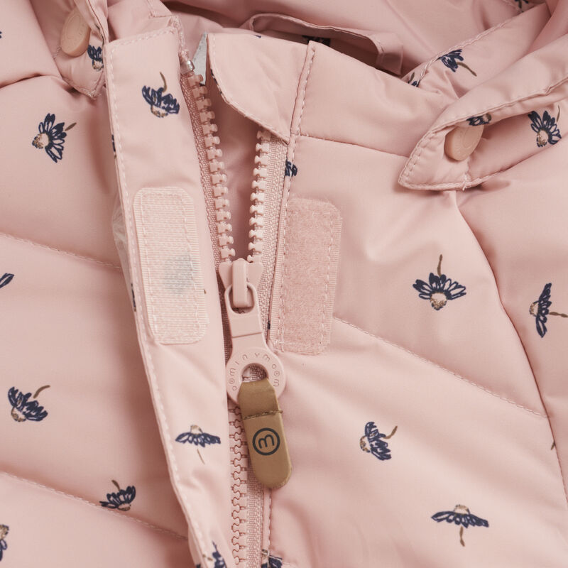 Minymo Vinterjakke Quilted AOP Mellow Rose - Billede 3