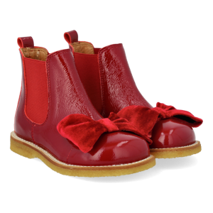 Angulus Chelsea Støvle m. sløjfe Cranberry
