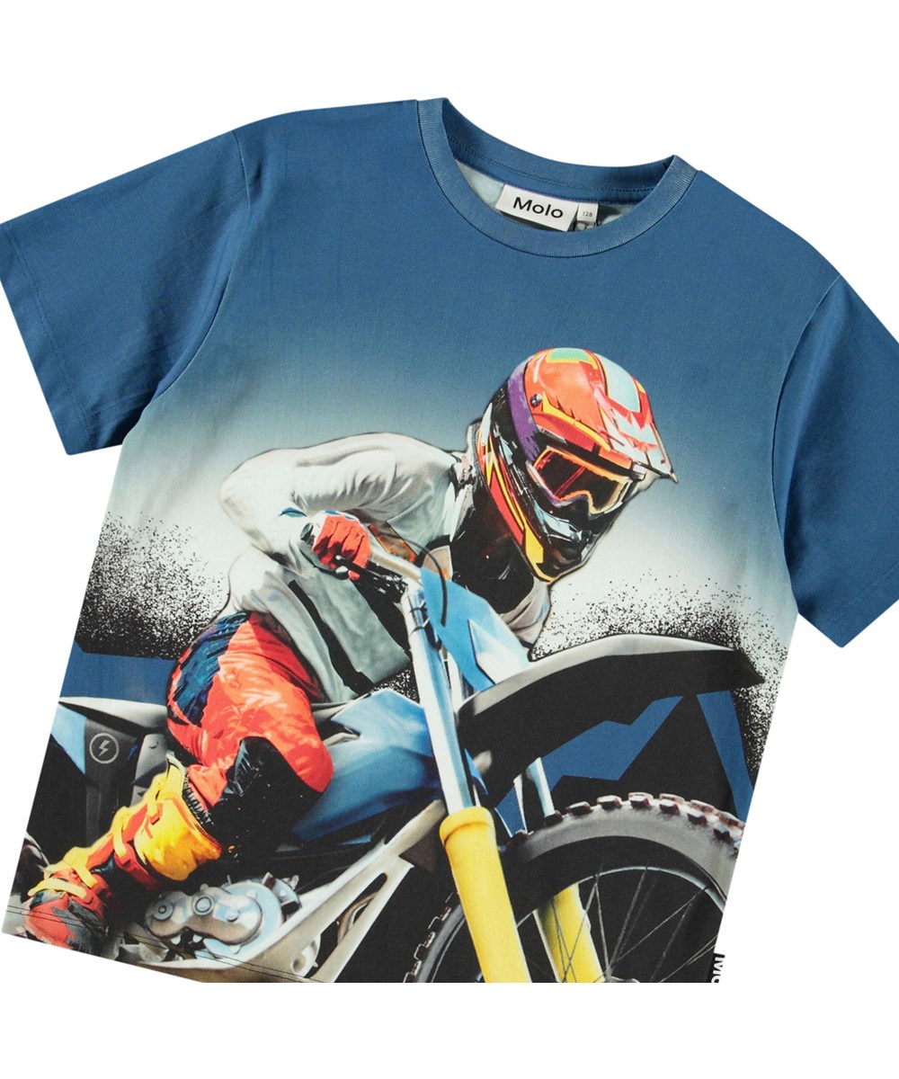 Molo T-shirt SS Riley Big MC Blue - Billede 4