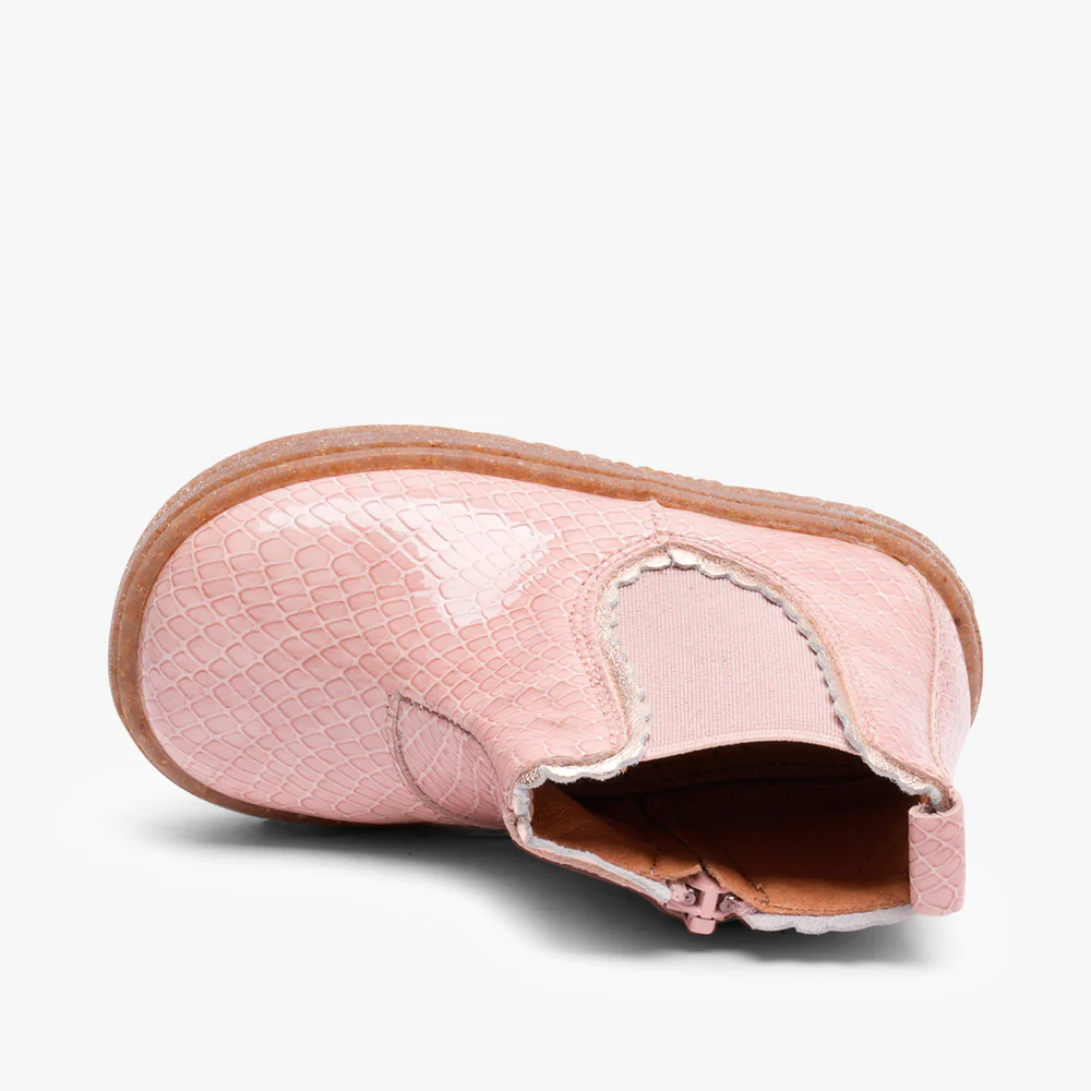 Bisgaard Chelseastøvle Siggi Lamb Pink Croco - Billede 3