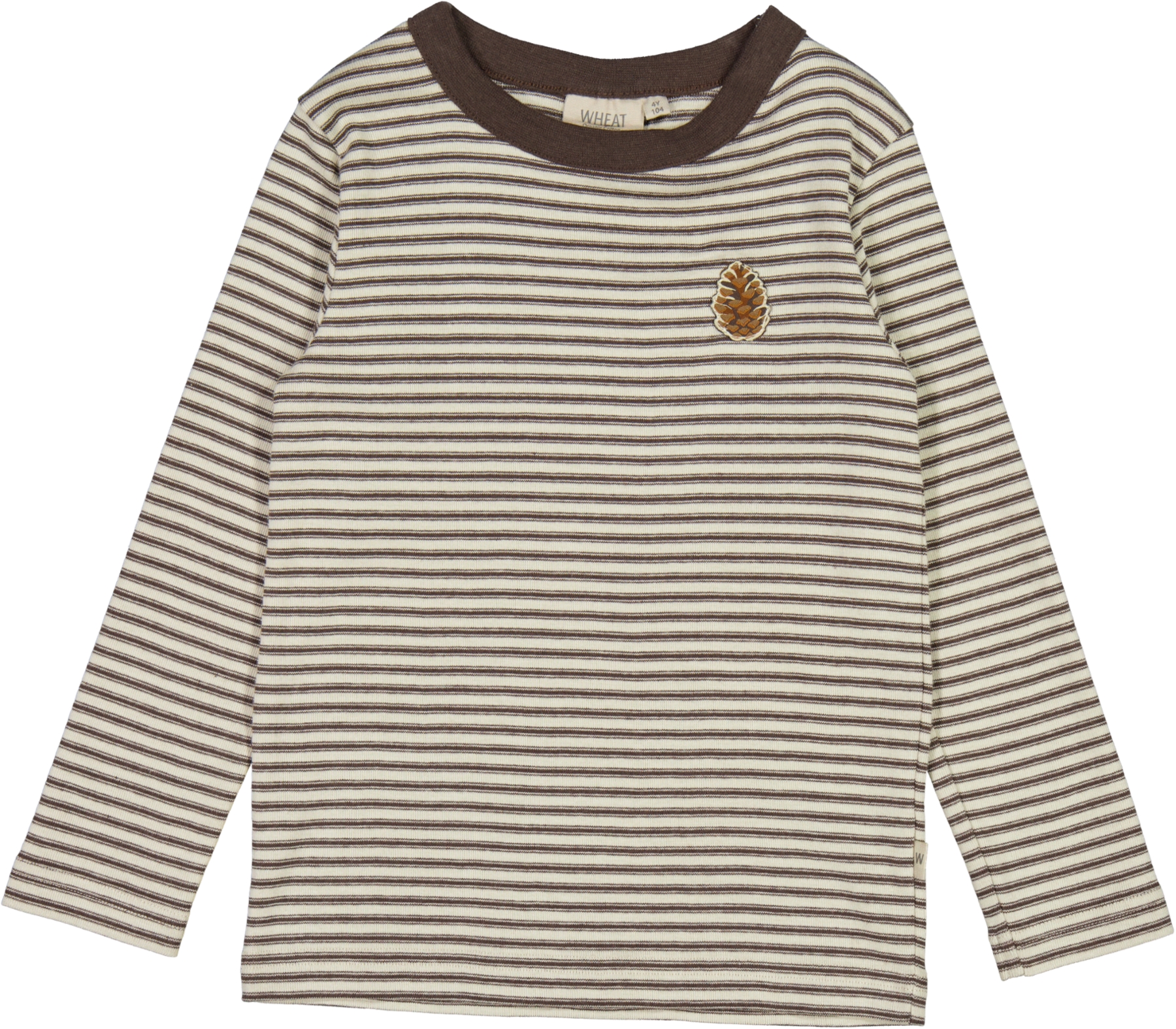 Wheat Bluse LS Spruce Cone Badge Mulch Stripe