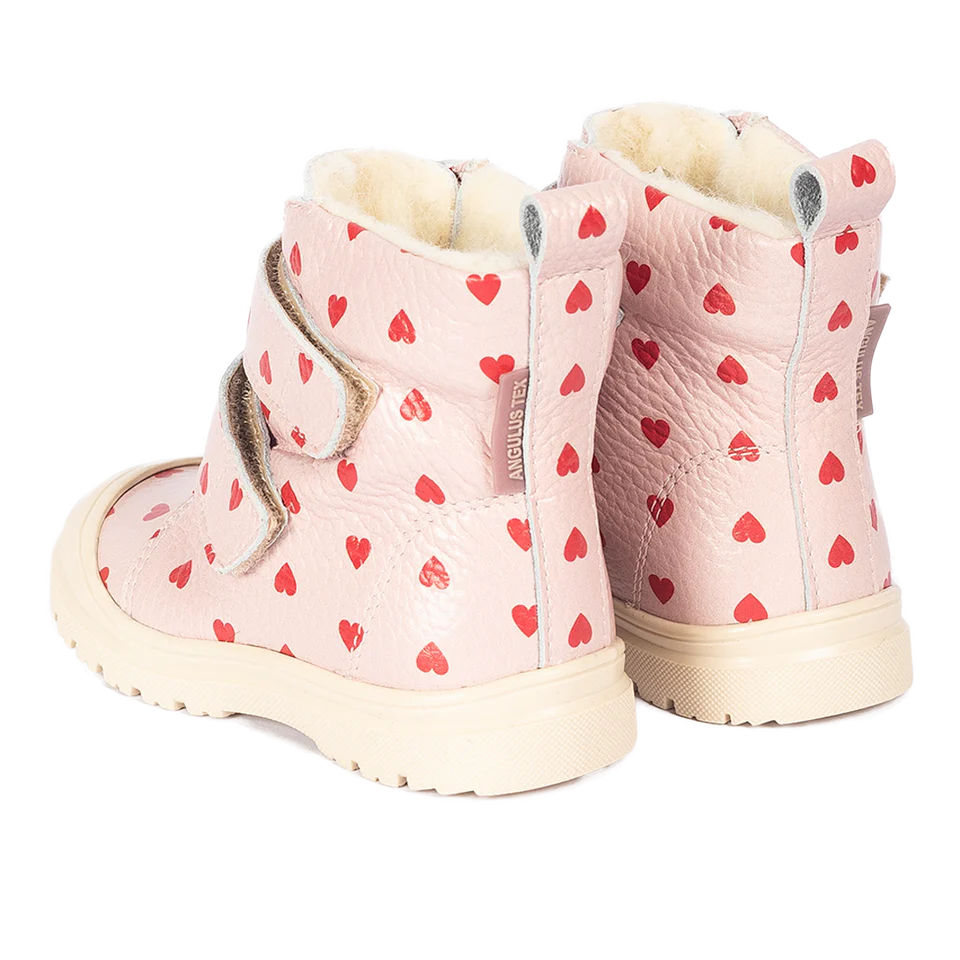 Angulus Vinterstøvle TEX med Merino Uldfoer Rose Hearts - Billede 4