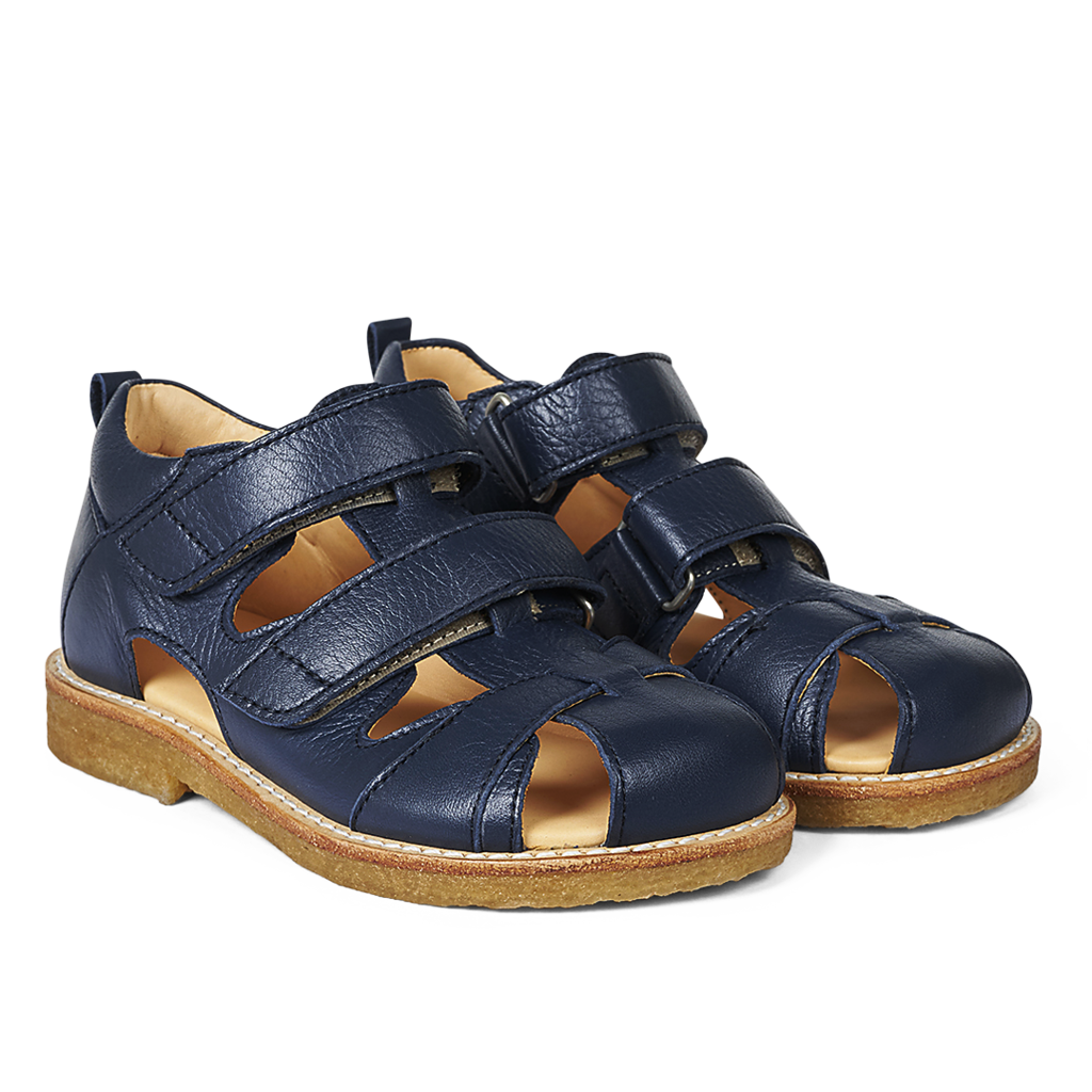 Angulus Sandal Med Velcrolukning Navy