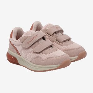 En Fant Sneakers Velcro m. LED lys Sepia Rose