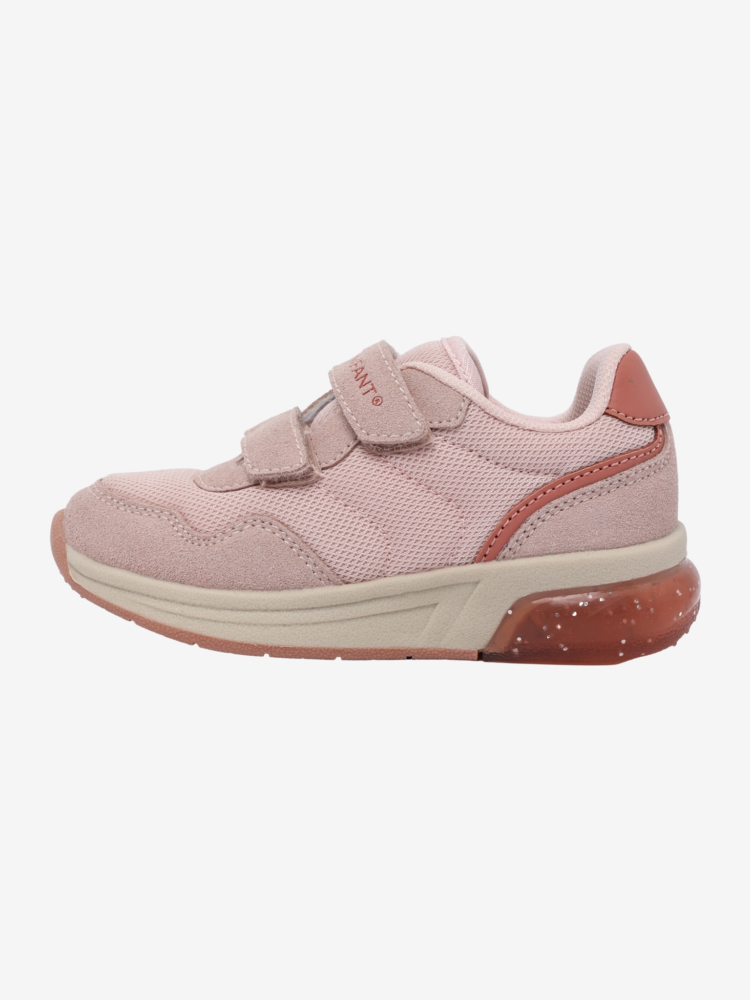 En Fant Sneakers Velcro m. LED lys Sepia Rose - Billede 2