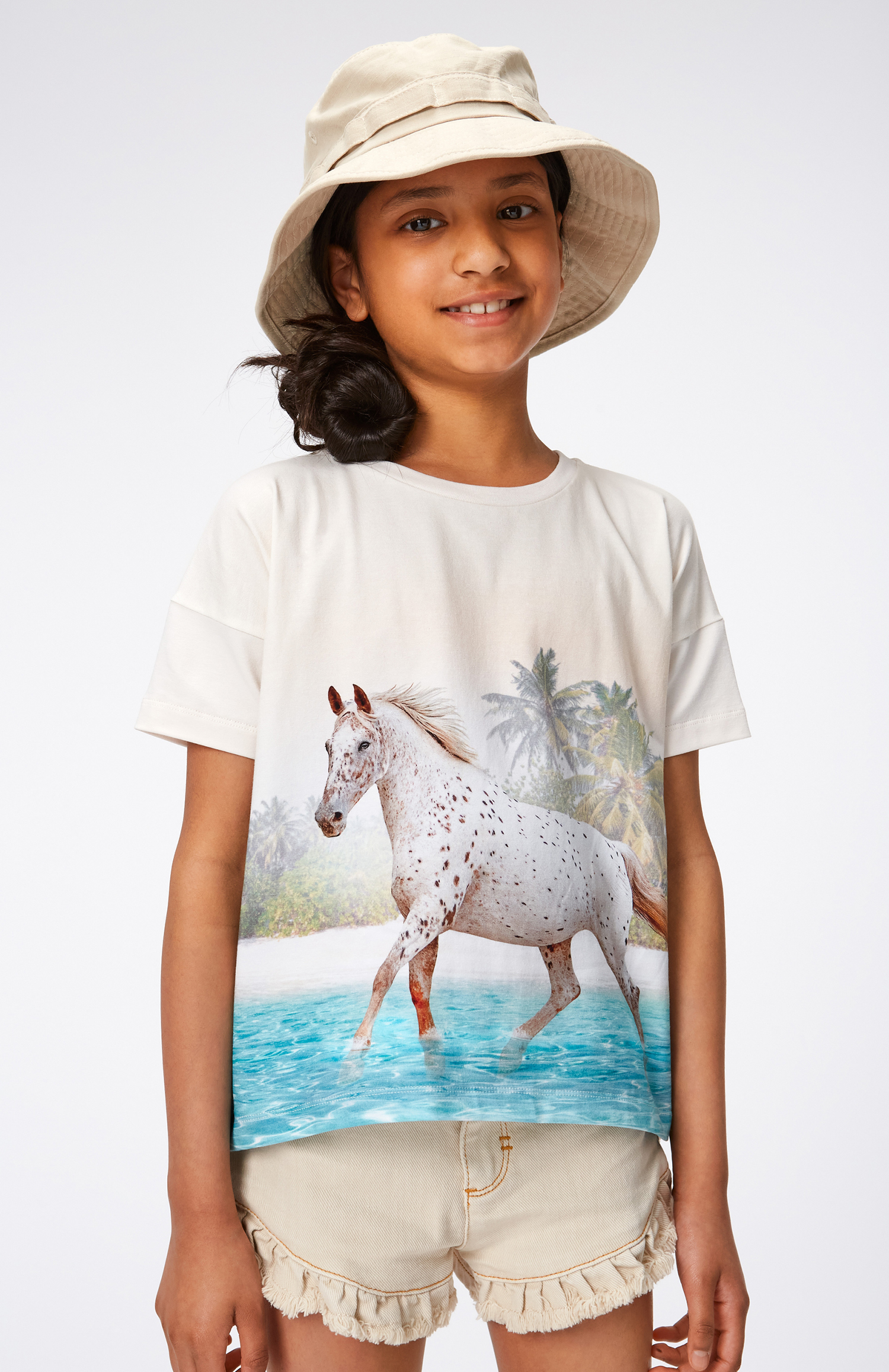 Molo T-shirt SS Raeesa Horse on Beach - Billede 3