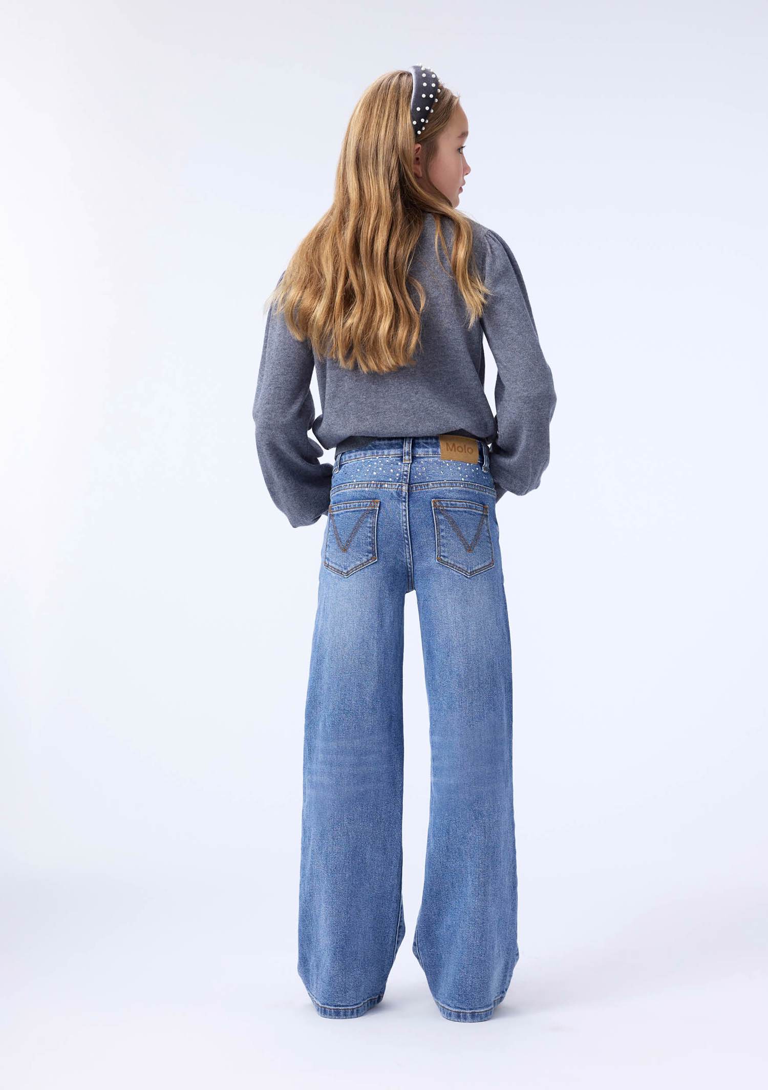 Molo Jeans Asta Rhinestone Denim - Billede 6
