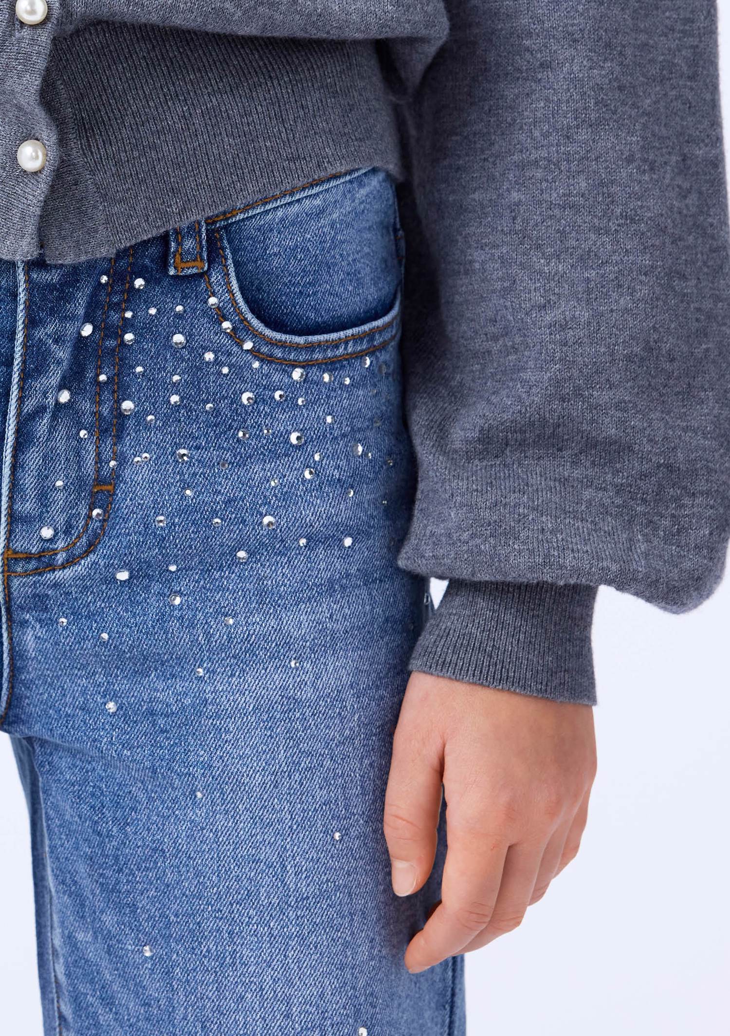 Molo Jeans Asta Rhinestone Denim - Billede 7