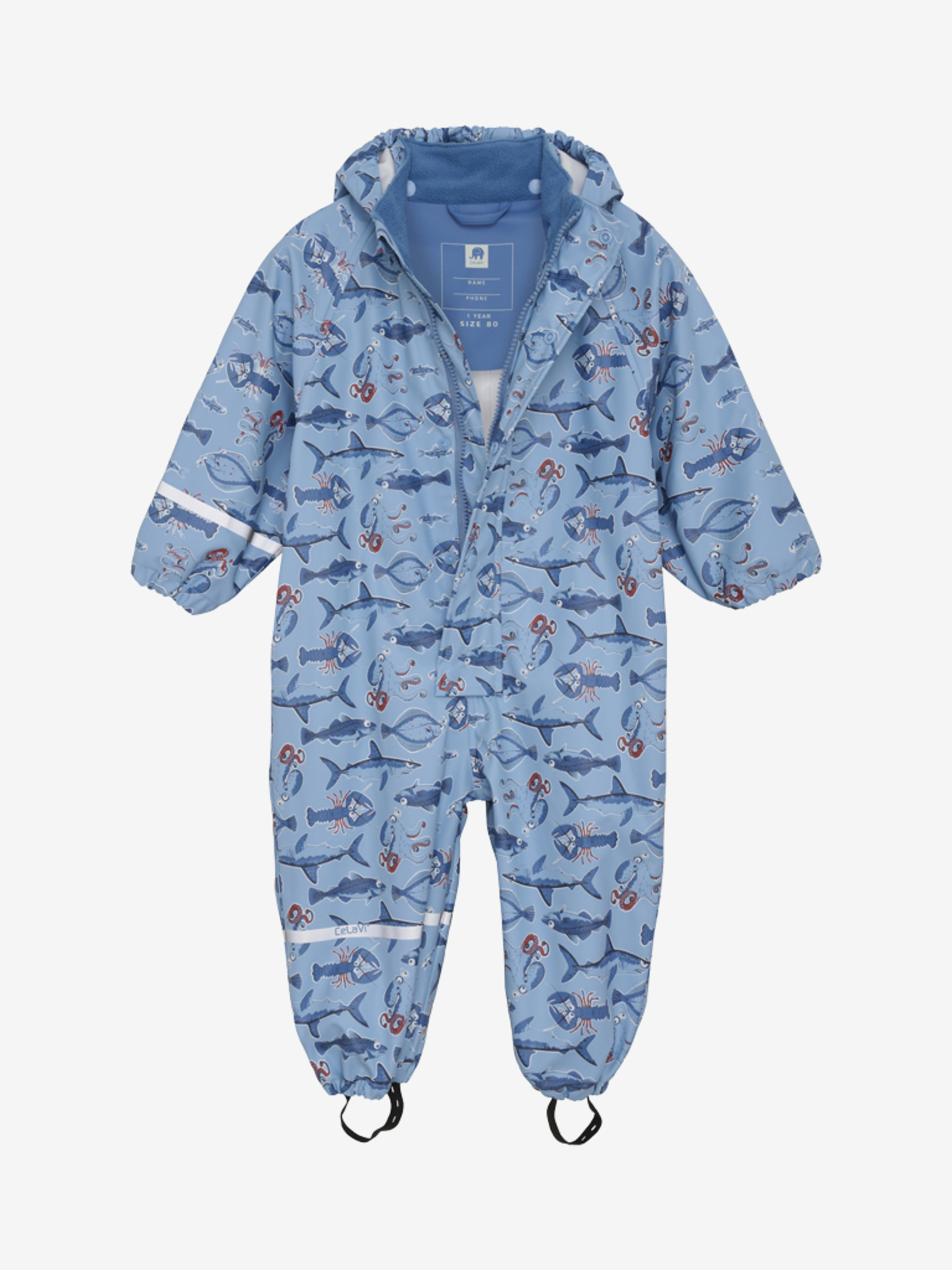 CeLaVi Regndragt Suit AOP Federal Blue - Billede 3