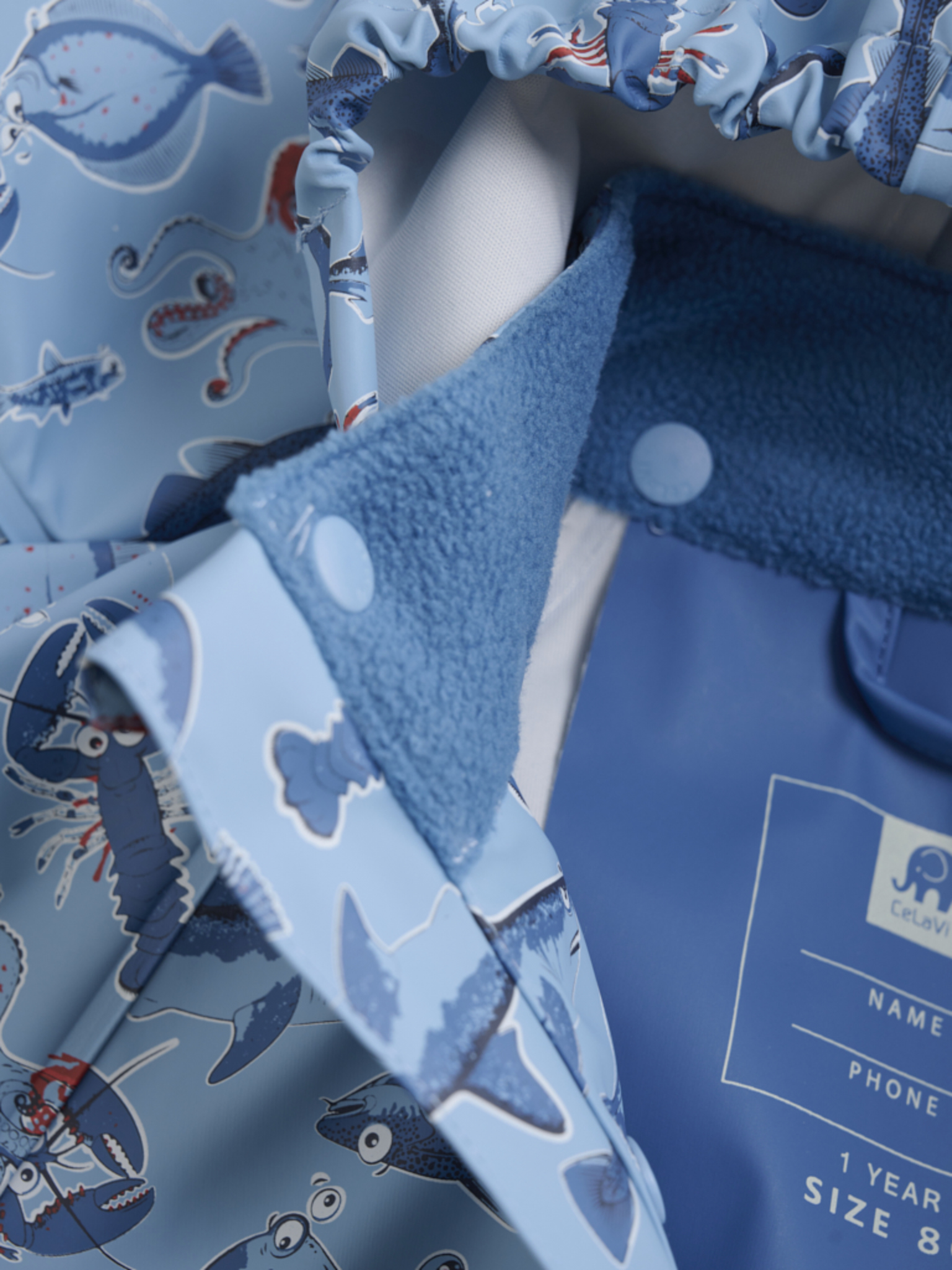 CeLaVi Regndragt Suit AOP Federal Blue - Billede 4