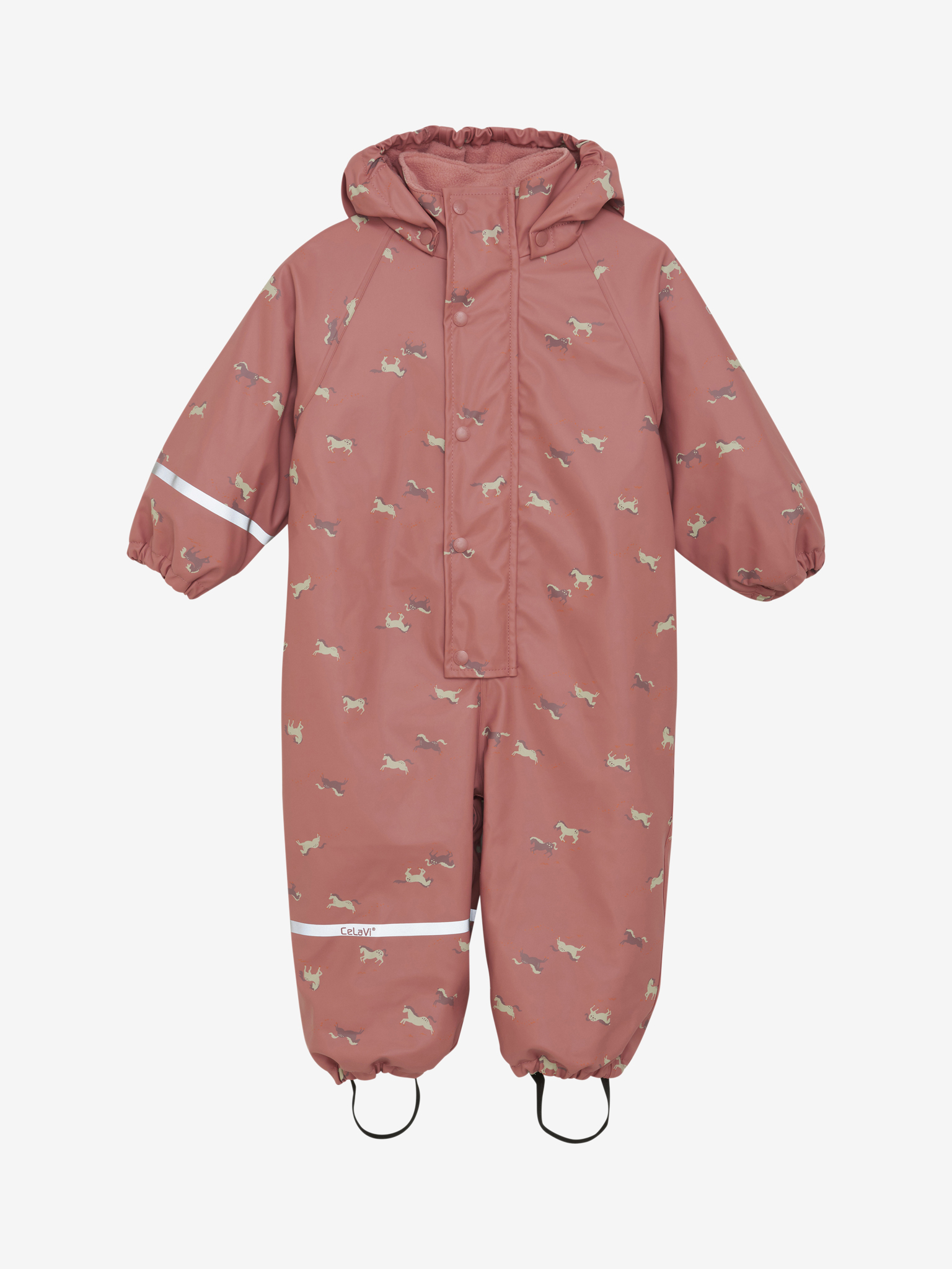 CeLaVi Regndragt Baby Fleece AOP Brisk Dust