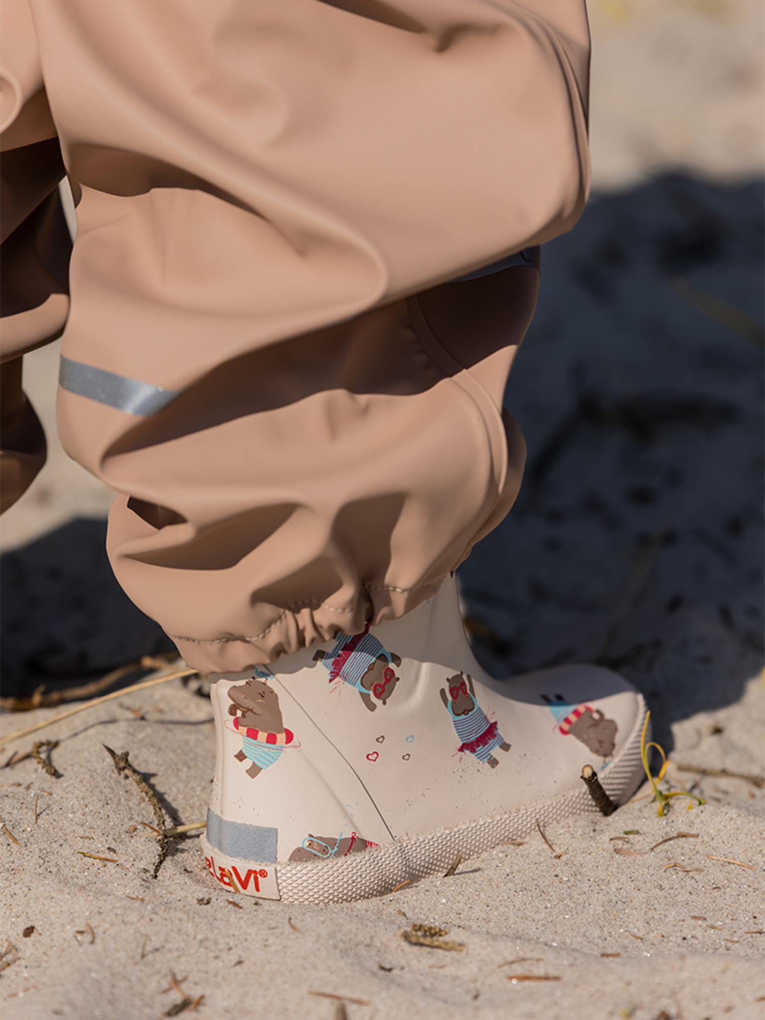CeLaVi Gummistøvler Wellies AOP Warm Taupe - Billede 5