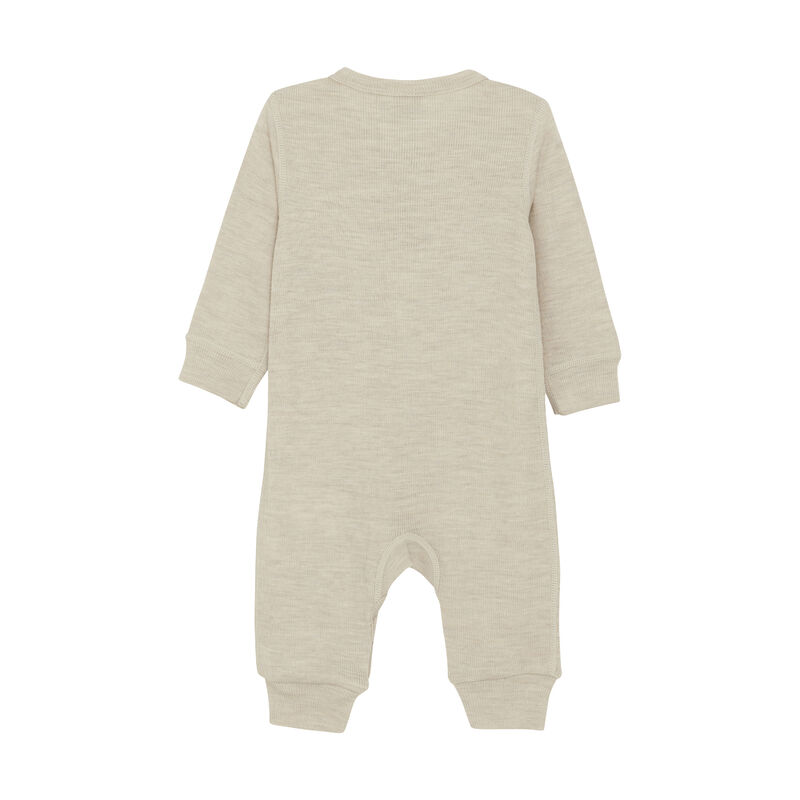 CeLaVi Heldragt Uld LS Jumpsuit Solid Dune Melange - Billede 2